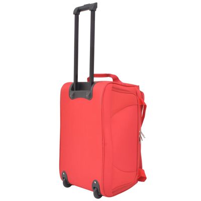 vidaXL Set de valize, 3 piese, roșu