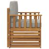 vidaXL Set de canapele de exterior cu pernă natural 71 x 63 x 73 cm