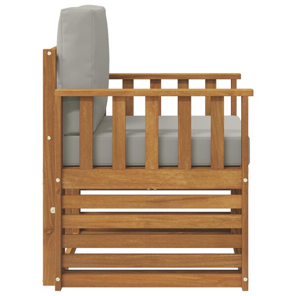 vidaXL Set de canapele de exterior cu pernă natural 71 x 63 x 73 cm