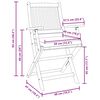 vidaXL Scaun pliant 4 pcs Gri 49 x 57.5 x 92cm Lemn masiv de acacia
