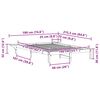vidaXL Cadru de pat cu mese laterale natural 140 x 210 cm