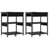 vidaXL Dulap de noapte 2 buc. Stejar Negru 41 x 31 x 51 cm
