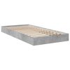 vidaXL Cadru de pat, gri beton, 75x190 cm, lemn prelucrat