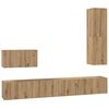vidaXL Dulap pentru TV pe Perete 4 pcs Stejar Artizanal Lemn compozit