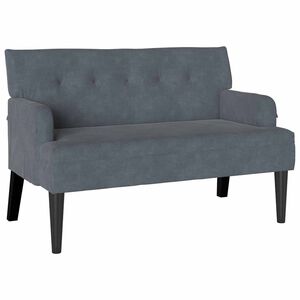 vidaXL Bancă Chesterfield Gri &icirc;nchis 112 x 65,5 x 75 cm Catifea