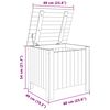 vidaXL Cutie depozitare capac "RANA", alb, 60x49x54 cm, lemn masiv pin