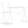 vidaXL Birou cu raft, alb, 116 x 50 x 93 cm