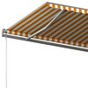 vidaXL Copertină autonomă retractabilă manual galben/alb 500x350 cm