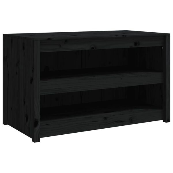 vidaXL Dulap bucătărie de exterior negru, 106x55x64 cm, lemn masiv pin
