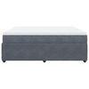 vidaXL Pat box spring cu saltea, gri închis, 200x200 cm, catifea
