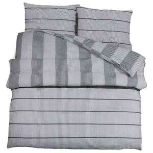 vidaXL Set cu husă de pilotă, gri deschis, 200x220 cm, bumbac