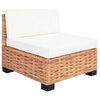 vidaXL Set mobilier cu canapea 27 piese, culoare naturală, ratan