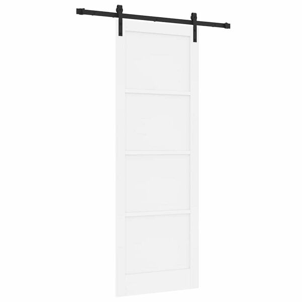 vidaXL Ușă glisantă Alb 83 x 232 cm Lemn de pin masiv
