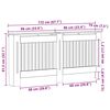 vidaXL Capac pentru radiator Alb lucios 172 x 19 x 81,5 cm