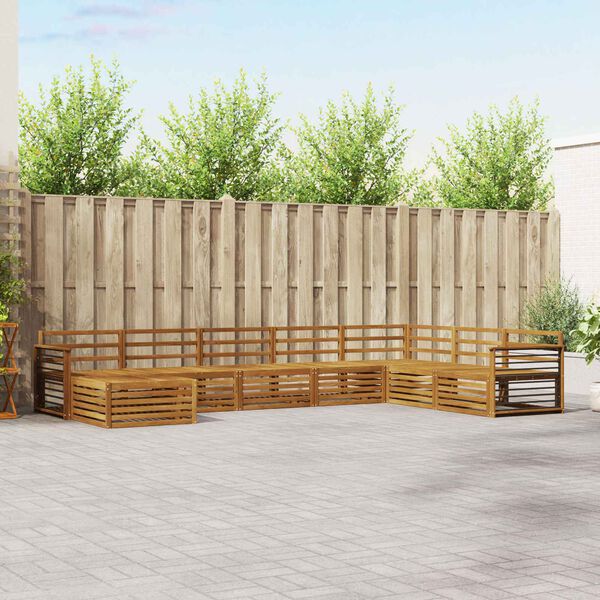 vidaXL Seturi de canapele 8 pcs natural Lemn Solid de Acacia