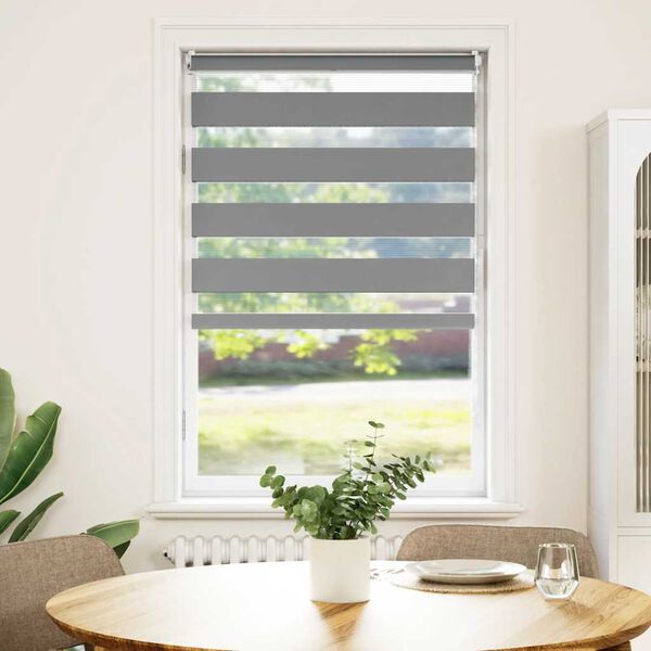 vidaXL Jaluzea tip zebră, 70 x 120 cm, gri