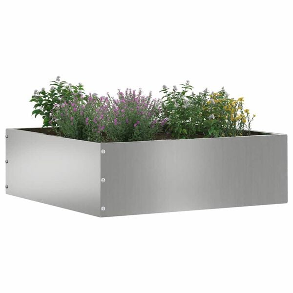 vidaXL Margine pentru gazon Argintiu 40 x 40 x 13 cm Oțel Galvanizat