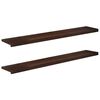 vidaXL Pervazuri 2 buc. Maro &icirc;nchis 140 x 30 x 2 cm Lemn de fag masiv