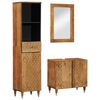 vidaXL Set mobilier de baie, 3 piese, lemn masiv de mango