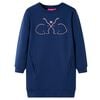 vidaXL Rochie hanorac pentru copii, bleumarin, 116