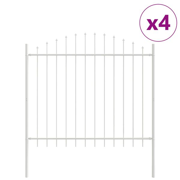 vidaXL Gard de Grădină 4 pcs Alb 170 x 165 cm