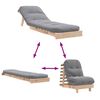 vidaXL Canapea futon cu saltea, 60x206x11 cm, lemn masiv de pin