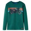 vidaXL Tricou cu m&acirc;neci lungi pentru copii, verde, 128