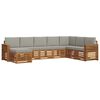 vidaXL Seturi de canapele cu pernă 8 pcs Gri natural și deschis