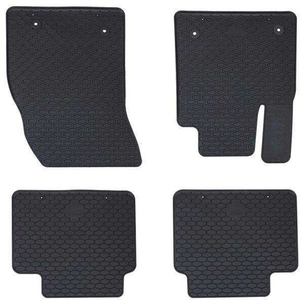 vidaXL Covor pentru mașină 4 pcs Negru Cauciuc