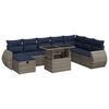 vidaXL Set canapele de grădină cu perne, 9 piese, maro, poliratan