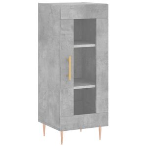 vidaXL Servantă, gri beton, 34,5x34x90 cm, lemn compozit