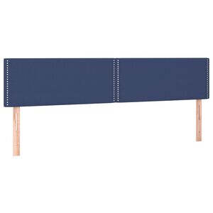 vidaXL Tăblii de pat, albastru, 160x5x78/88 cm, textil