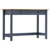 vidaXL Masă consolă Hill cu 2 sertare, gri, 110x45x74 cm, lemn pin