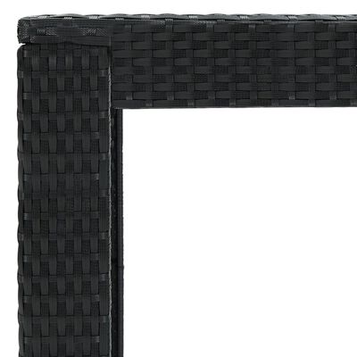 vidaXL Masă de bar de grădină, negru, 100 x 60,5 x 110,5 cm, poliratan