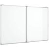 vidaXL Tablă magnetică pliabilă, alb, 100x80x1,7 cm, aluminiu