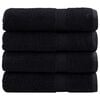 vidaXL Prosoape de m&acirc;ini premium SOLUND 4 buc. negru 50x100cm 600 gsm