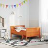 vidaXL Cadru de pat cu saltea Maro 80 x 200 cm Lemn de pin masiv