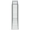 vidaXL Coșuri gabion arcuite 4 buc, 300x50x180/200 cm, fier galvanizat