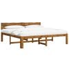 vidaXL Cadru de pat dublu cu spătar ROSTOCK natural 180 x 200 cm