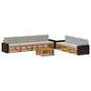 vidaXL Set de canapele de exterior 8 buc. Natural și gri deschis