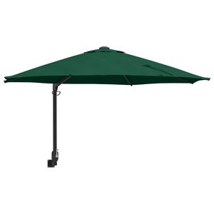 vidaXL Parasol de Grădină 248 x 248 x 148 cm Poliester și oțel Verde