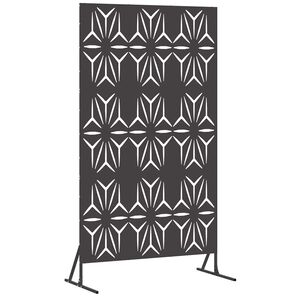 vidaXL Ecran de intimitate 100 x 50 x 180 cm Oțel Negru