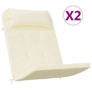 vidaXL Perne pentru scaun Adirondack, 2 buc, crem, textil oxford