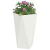 vidaXL Jardinieră 2 pcs Alb 40 x 40 x 75 cm Oțel