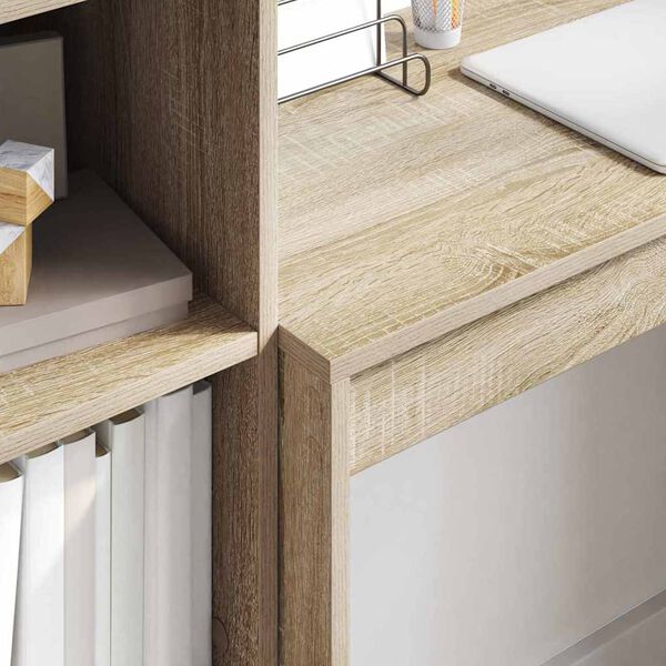 vidaXL Birou cu sertar 2 pcs Stejar Sonoma