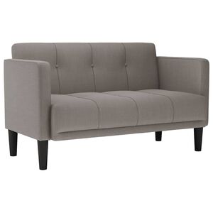 vidaXL Canapea loveseat, taupe, 111 cm, textil