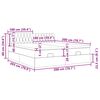 vidaXL Cadru de pat otoman cu saltele crem 200x200cm stofa