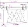 vidaXL Cap de pat suspendat Pe perete Crem 100 x 55 x 7 cm Catifea