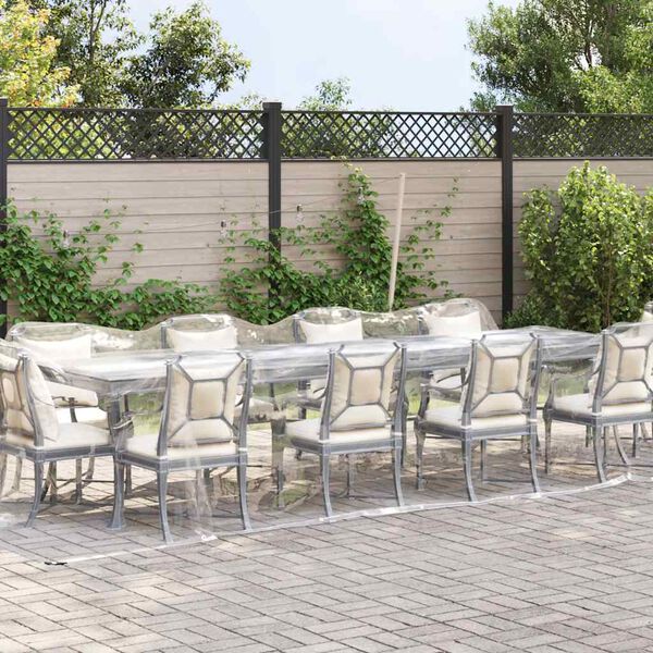 vidaXL Prelata transparenta cu ochiuri 3x8 m PVC