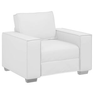 vidaXL Fotoliu Alb 100 cm Piele artificială